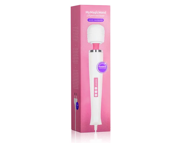 MyMagicWand - erős masszírozó vibrátor (fehér-pink)