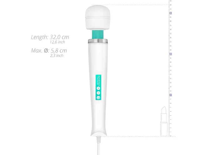 MyMagicWand - erős masszírozó vibrátor (fehér-türkiz)