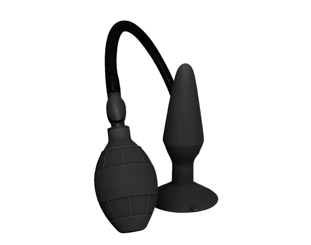 MenzStuff L - pumpálható anál plug - fekete (nagy)
