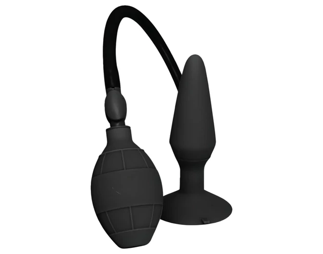 MenzStuff L - pumpálható anál plug - fekete (nagy)