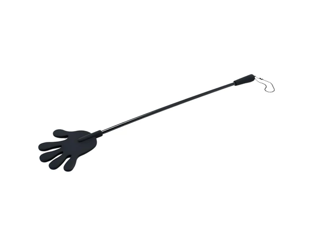 Rimba - szilikon lovaglópálca kezecskével - 40cm (fekete)