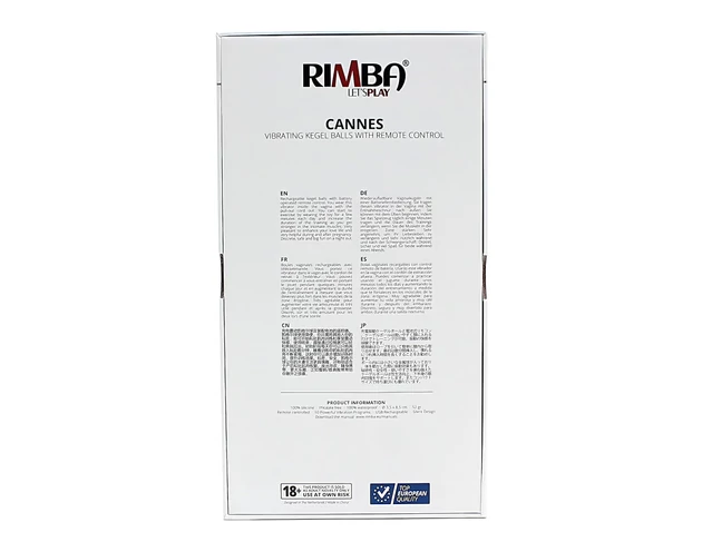 Rimba Cannes - akkus, rádiós vibrációs tojás (fekete)