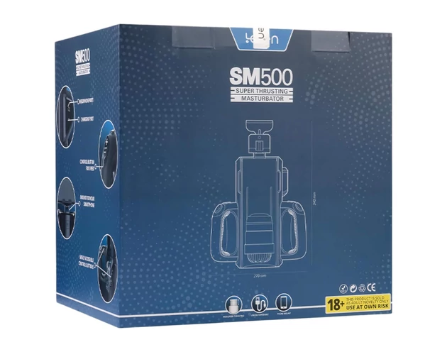 LETEN SM 500 - fel-le mozgó maszturbátor telefon tartóval (fekete)