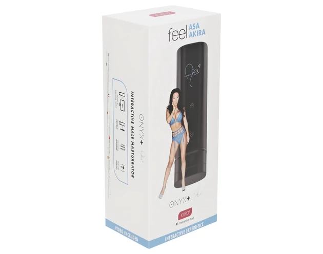 Kiiroo Onyx+ Asa Akira Experience - interaktív maszturbátor (fekete)