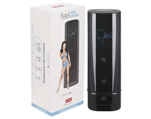 Kiiroo Onyx+ Asa Akira Experience - interaktív maszturbátor (fekete)