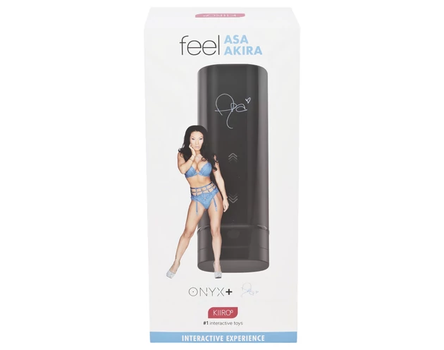 Kiiroo Onyx+ Asa Akira Experience - interaktív maszturbátor (fekete)