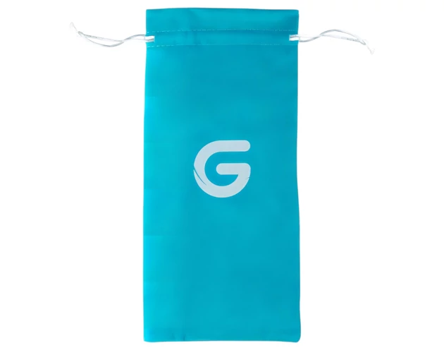 Gildo Glass No. 5 - spirál üveg dildó (átlátszó-kék)