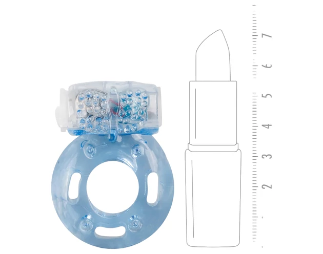 Easytoys - vibrációs péniszgyűrű (kék)