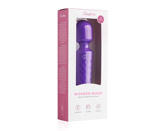EasyToys Mini Wand - akkus masszírozó vibrátor (lila)