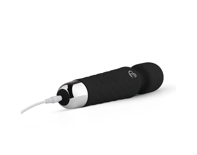 EasyToys Mini Wand - akkus masszírozó vibrátor (fekete)