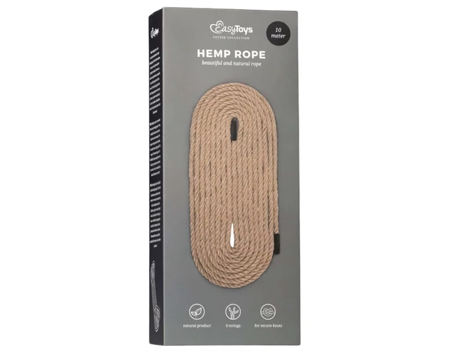 Easytoys Hemp Rope - bondage kötél (10m) - natúr