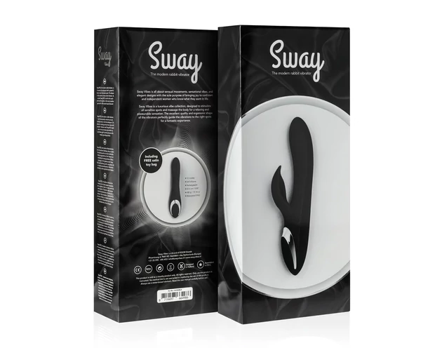 Sway No.2 - akkus, csiklókaros vibrátor (fekete)