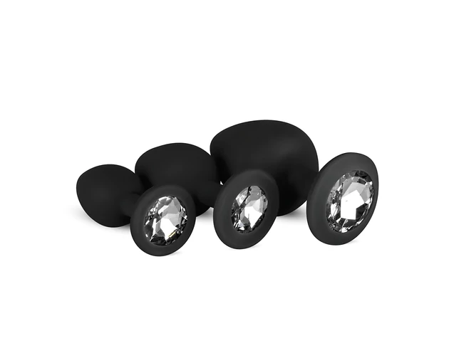 Easytoys Diamond - anál plug szett (fekete)