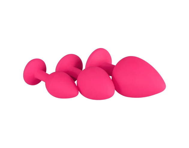 Easytoys Diamond - anál plug szett (pink)