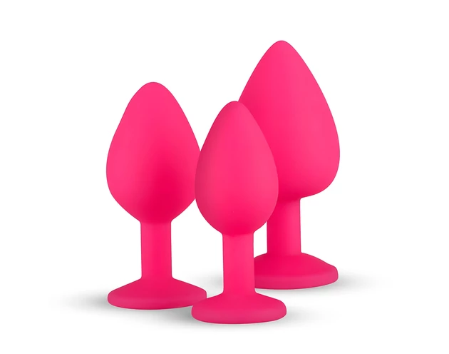Easytoys Diamond - anál plug szett (pink)