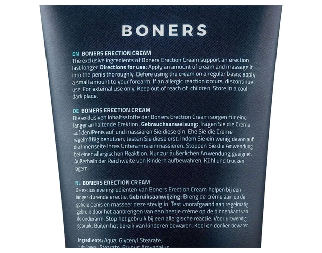 Boners Erection - stimuláló intim krém férfiaknak (100ml)