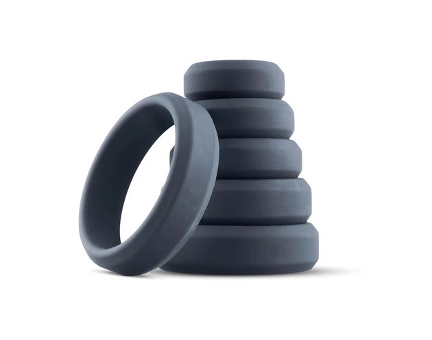 Boners - szilikon péniszgyűrű szett - 6db (szürke)