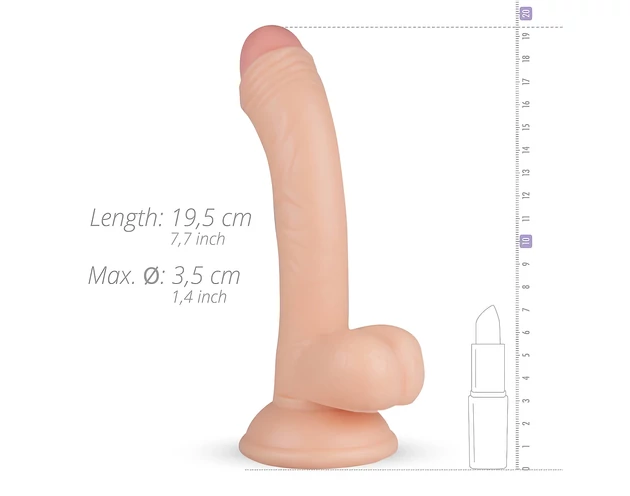 Real Fantasy Vince - herés fitymás dildó - 19,5cm (natúr)