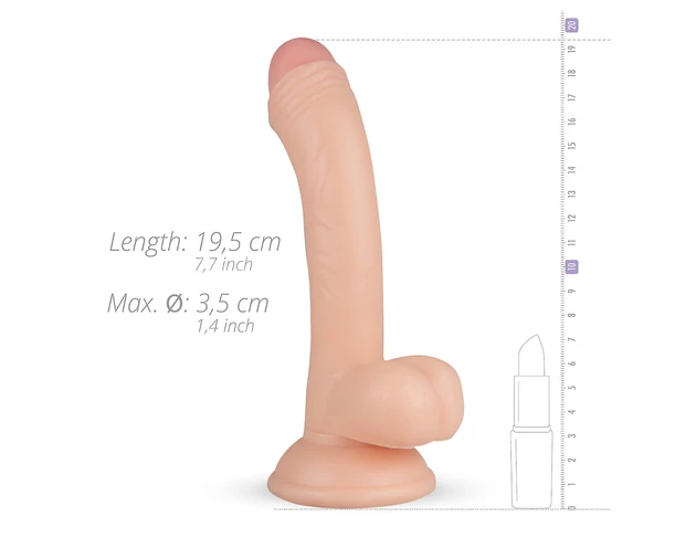 Real Fantasy Vince - herés fitymás dildó - 19,5cm (natúr)