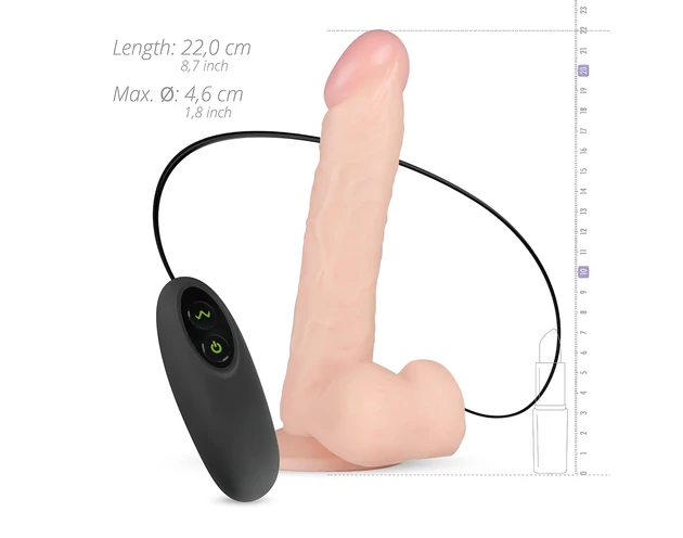 Real Fantasy Lewis - akkus élethű vibrátor - 22cm (natúr)