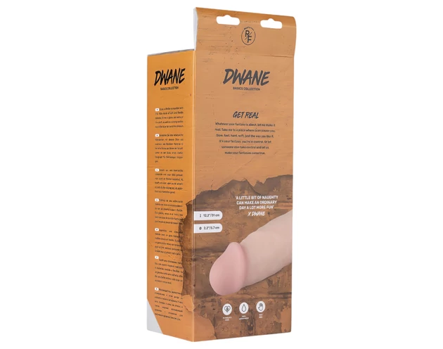 Real Fantasy Dwane - akkus, élethű vibrátor - 31cm (natúr)