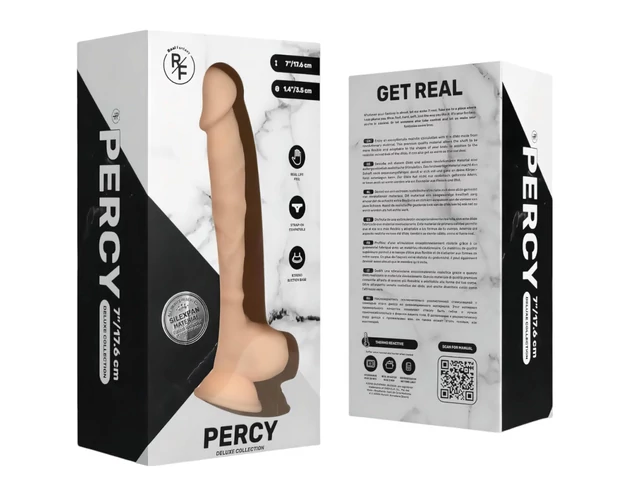 Real Fantasy Percy - élethű dildó - 18cm (natúr)