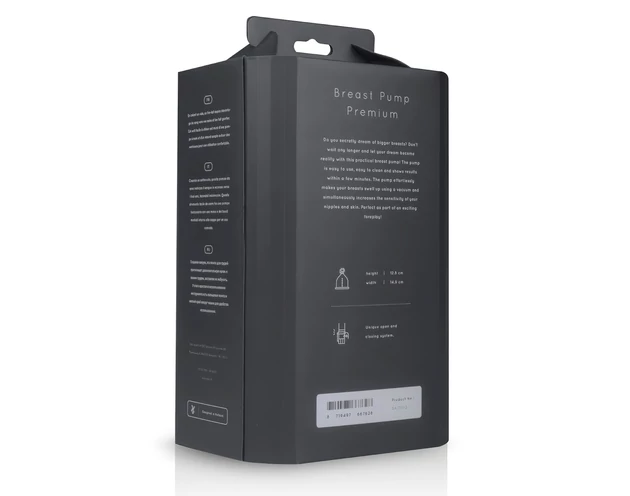 Saiz Premium - dupla mellpumpa - kicsi (átlátszó-fekete)