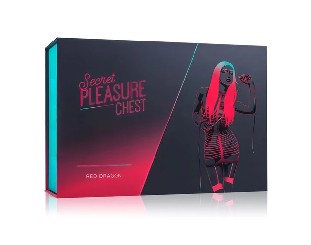 Secret Pleasure Chest - haladó BDSM készlet - 10 részes (piros)