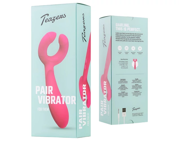 Easytoys Couple - akkus, vízálló párvibrátor (pink)