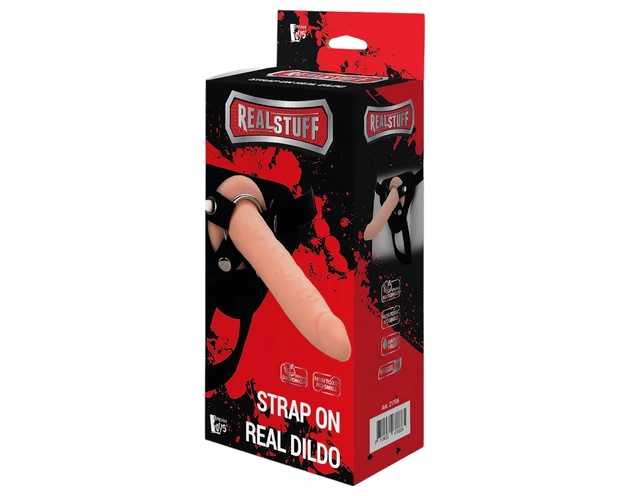 RealStuff Strap-On - keskeny, felcsatolható dildó (natúr)