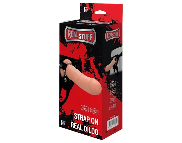 RealStuff Strap-On - élethű, felcsatolható dildó (natúr)