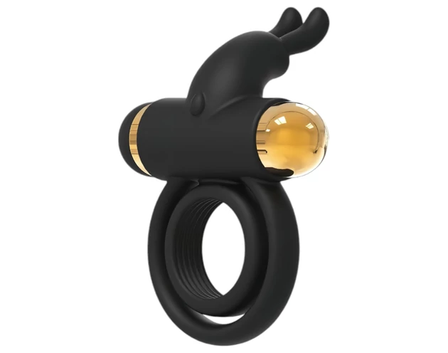 Elite Joel - akkus, vibrációs here- és péniszgyűrű (fekete)