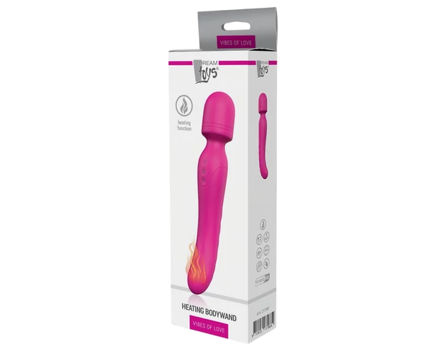 Vibes of Love Wand - akkus, melegítő, masszírozó vibrátor (pink)