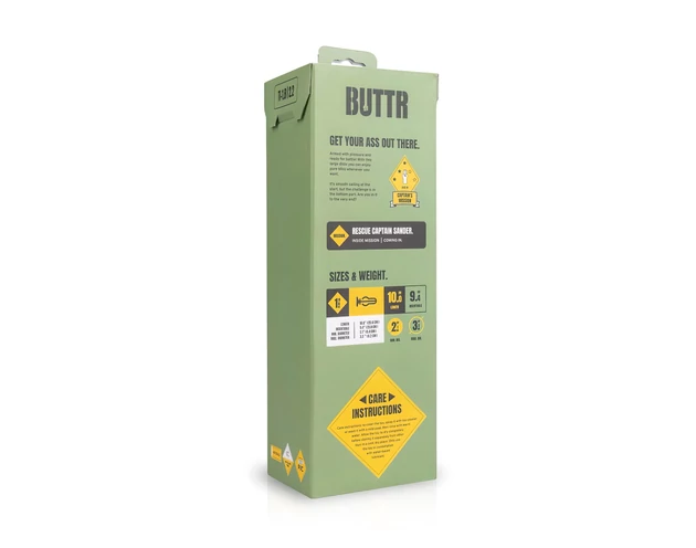 BUTTR Tactical I - tapadókorongos dildó (fekete)