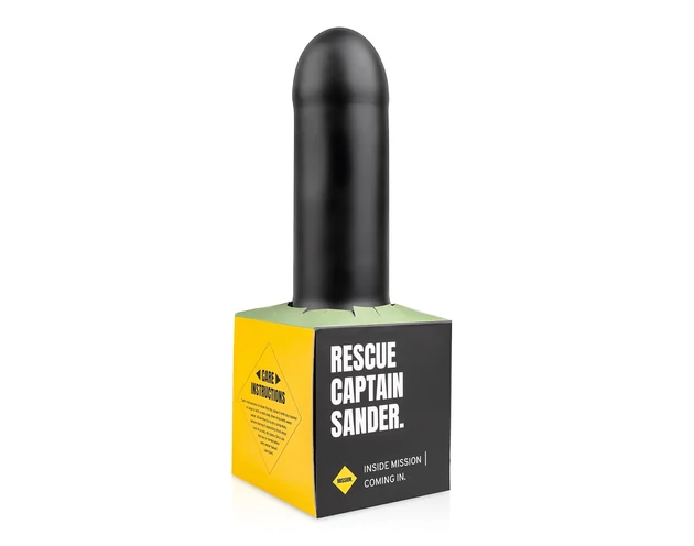 BUTTR Tactical I - tapadókorongos dildó (fekete)