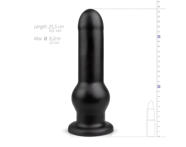 BUTTR Tactical I - tapadókorongos dildó (fekete)