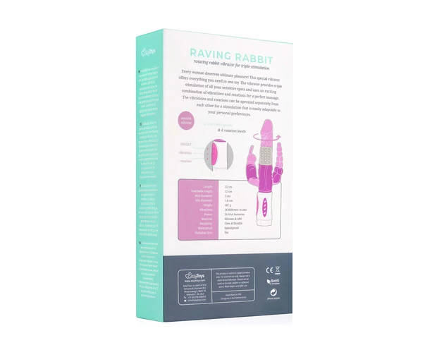Easytoys Raving Rabbit - 3 ágú vibrátor (pink)