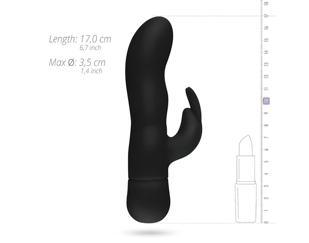 Easytoys Mad Rabbit - csiklókaros G-pont vibrátor (fekete)