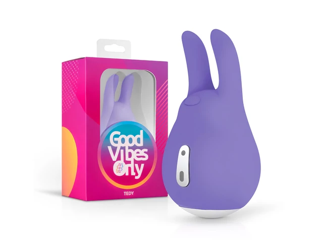 Good Vibes Tedy - akkus, nyuszis csikló vibrátor (lila)