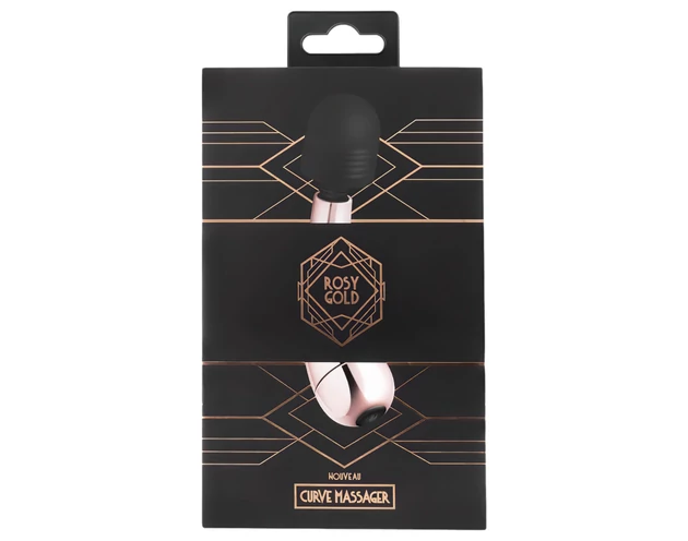 Rosy Gold Wand Mini Curve - masszírozó vibrátor (rosegold)