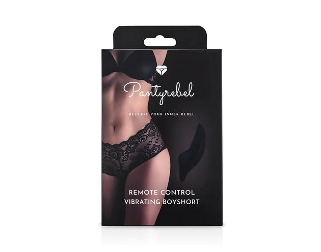 Pantyrebel - akkus, rádiós vibrációs francia bugyi - fekete (S-L)