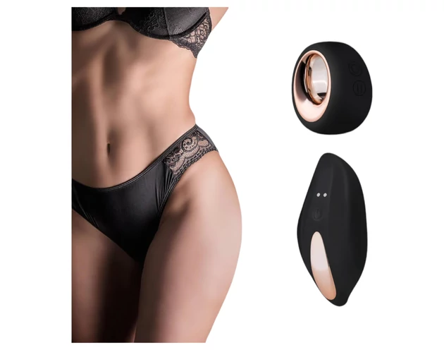 Pantyrebel - akkus, rádiós vibrációs bugyi - fekete (S-L)