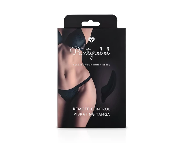 Pantyrebel - akkus, rádiós vibrációs tanga - fekete (S-L)