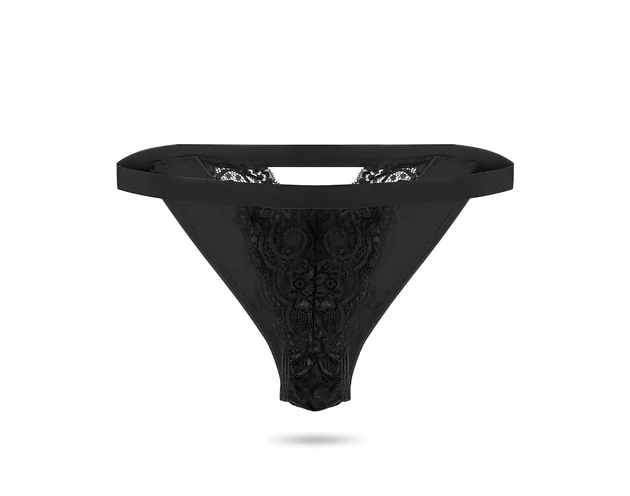 Pantyrebel - akkus, rádiós vibrációs tanga - fekete (S-L)