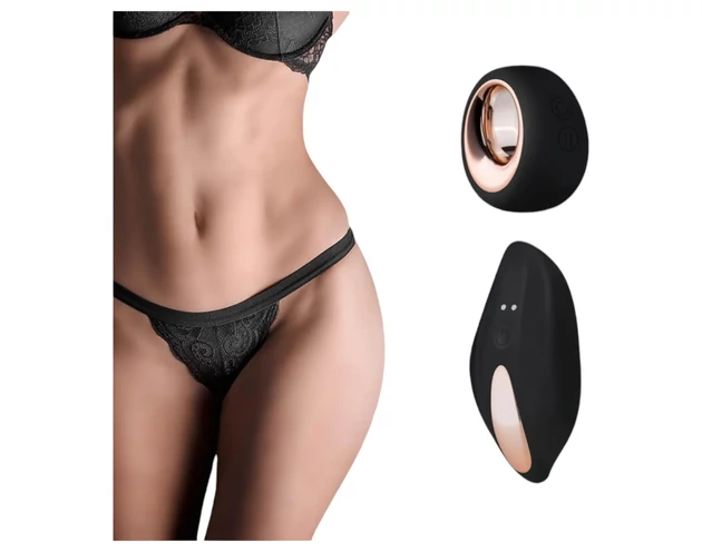 Pantyrebel - akkus, rádiós vibrációs tanga - fekete (S-L)