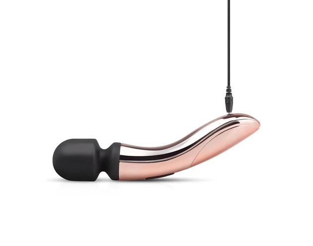Rosy Gold Wand Curve - akkus, masszírozó vibrátor (rosegold)