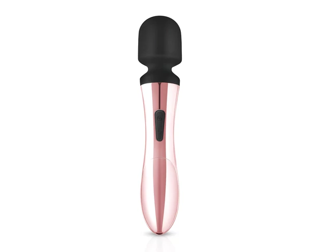 Rosy Gold Wand Curve - akkus, masszírozó vibrátor (rosegold)