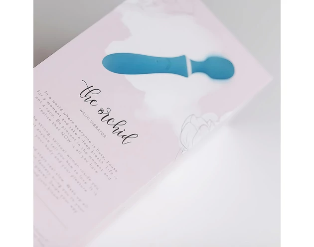 Bloom Orchid Wand - akkus, masszírozó vibrátor (türkiz)