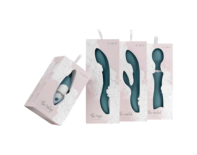Bloom Orchid Wand - akkus, masszírozó vibrátor (türkiz)