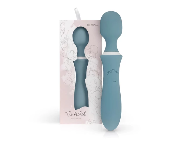 Bloom Orchid Wand - akkus, masszírozó vibrátor (türkiz)